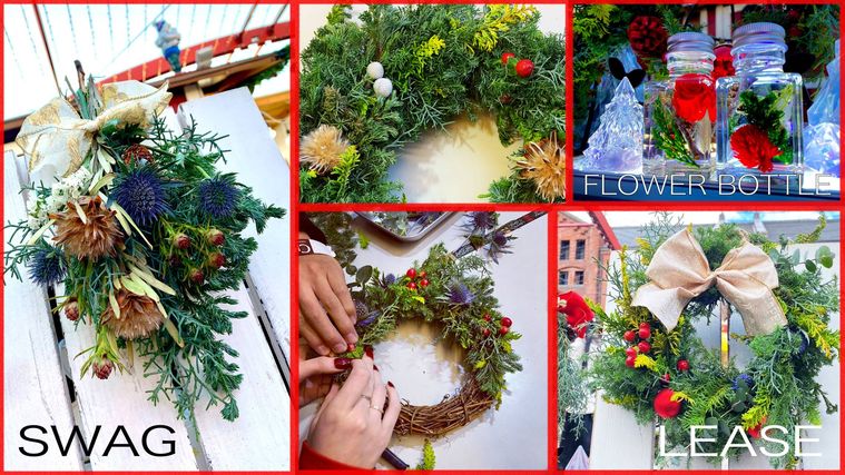 クリスマスリーススワッグ ワークショップ