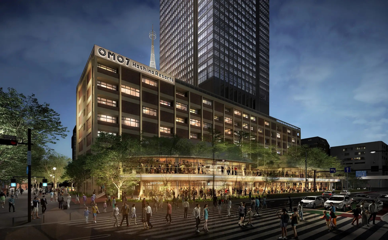 星野リゾートの新施設OMO7横浜の外観イメージ画像