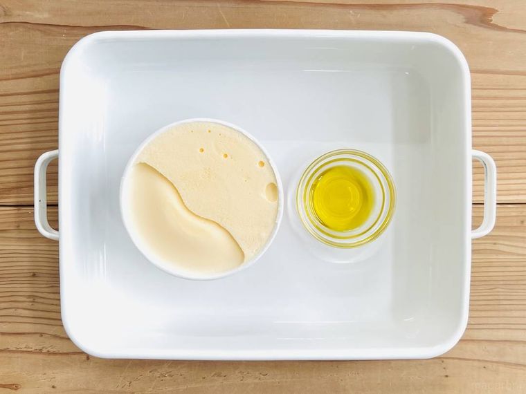 バニラアイスとオリーブオイル