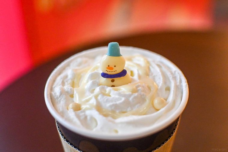 ドリンクのトッピングのアップ