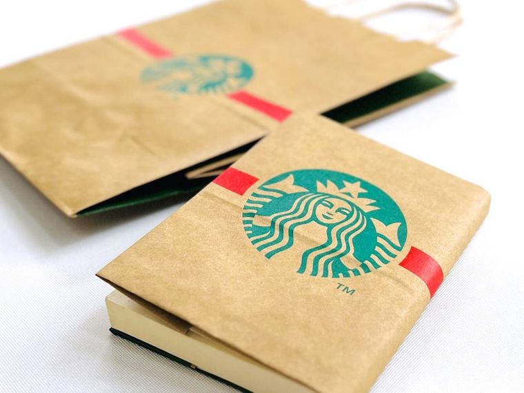 紙袋で作ったブックカバー