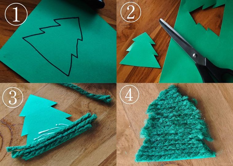 フェルトで作るクリスマスツリーの作り方