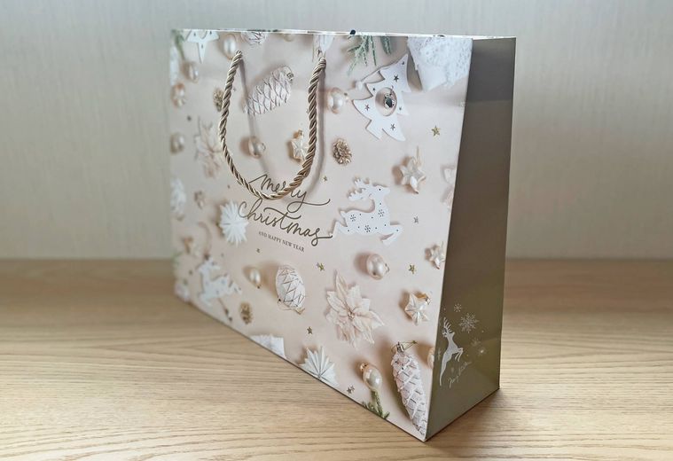 キャンドゥのクリスマス柄の紙袋