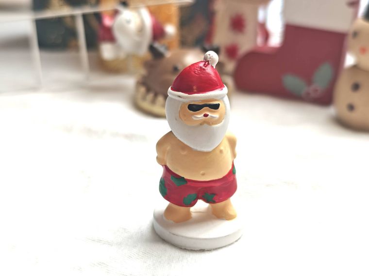 サンタ置物 水着サングラス