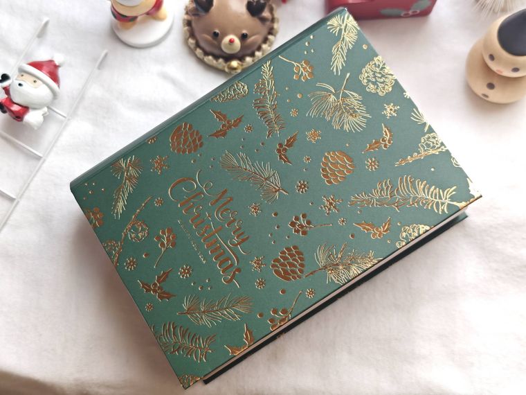 ブック型ボックス S ナチュラルクリスマス