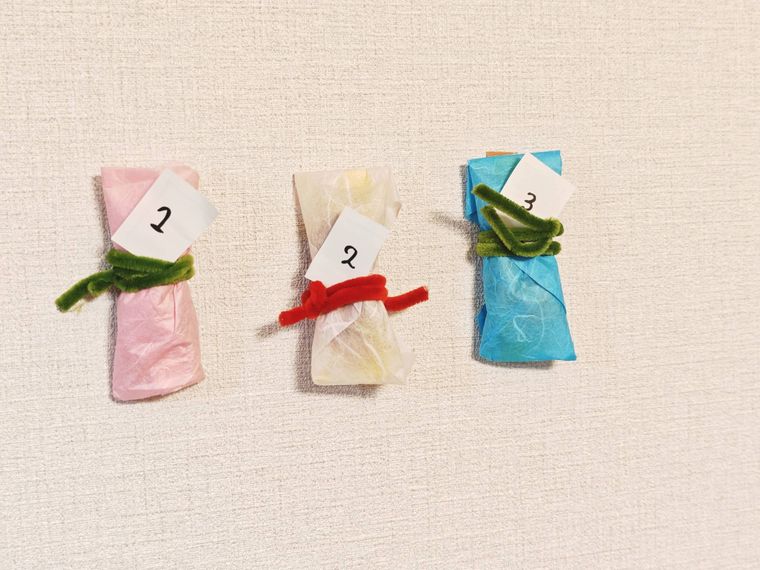 和紙で作る和風のアドベントカレンダー