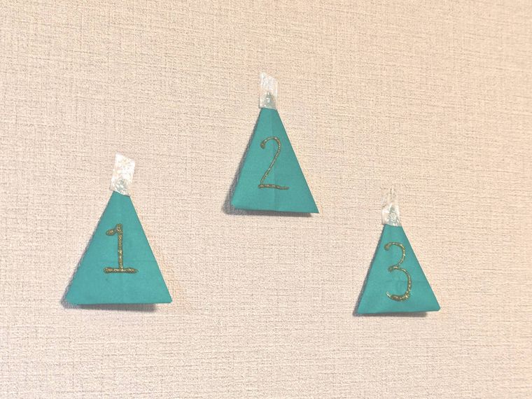 メッセージ入りクリスマスツリーのアドベントカレンダー