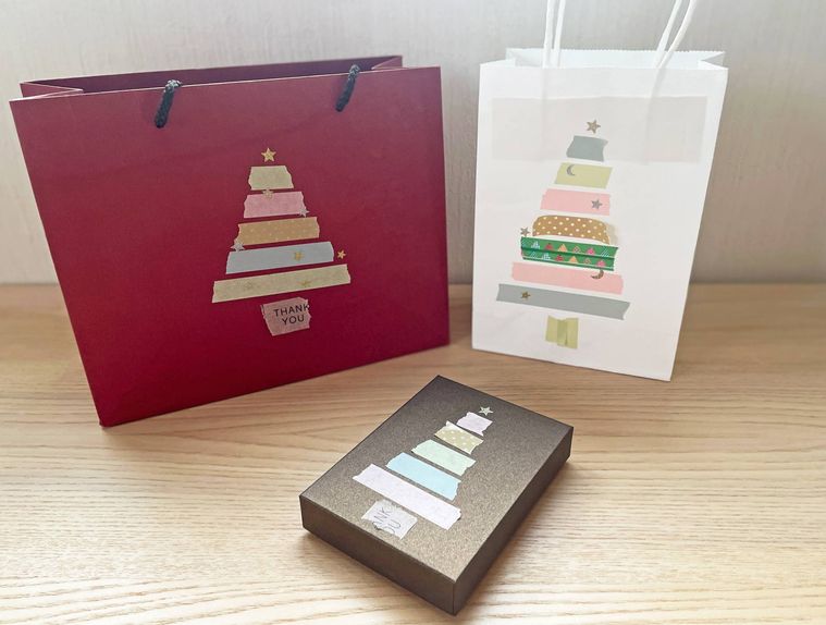 マスキングテープを使ったラッピング例