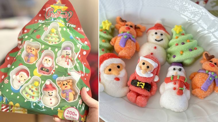 ダイソーのクリスマスツリーマシュマロ