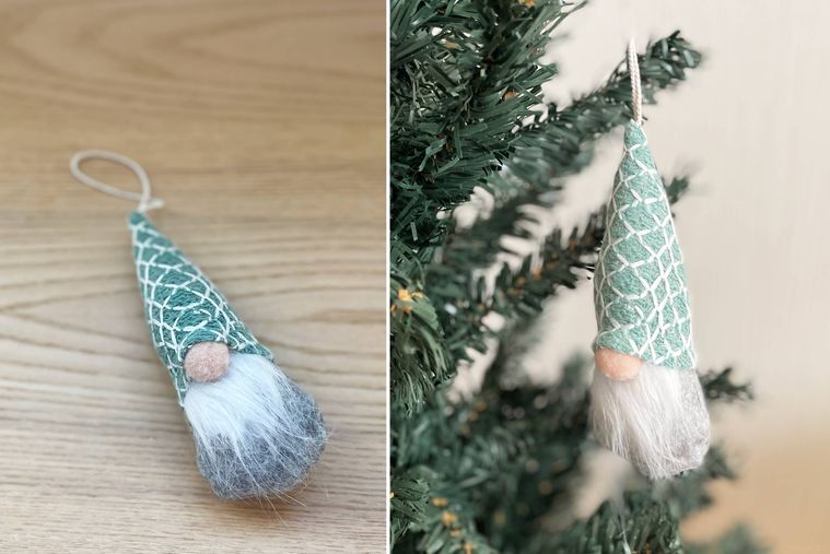 ダイソーファブリックトムテオーナメント北欧