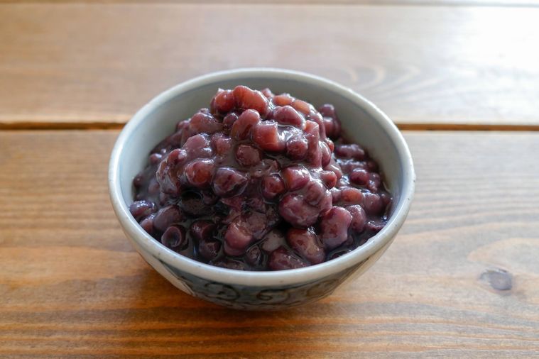 ゆであずきが入っている小さい容器