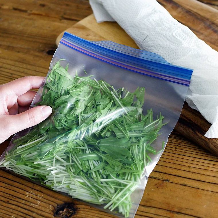 水菜の保存冷蔵・冷凍保存