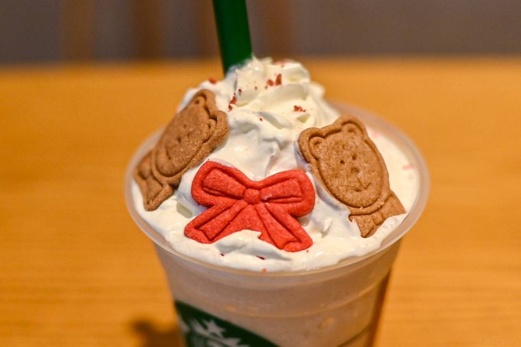 ドリンクのトッピングのアップ