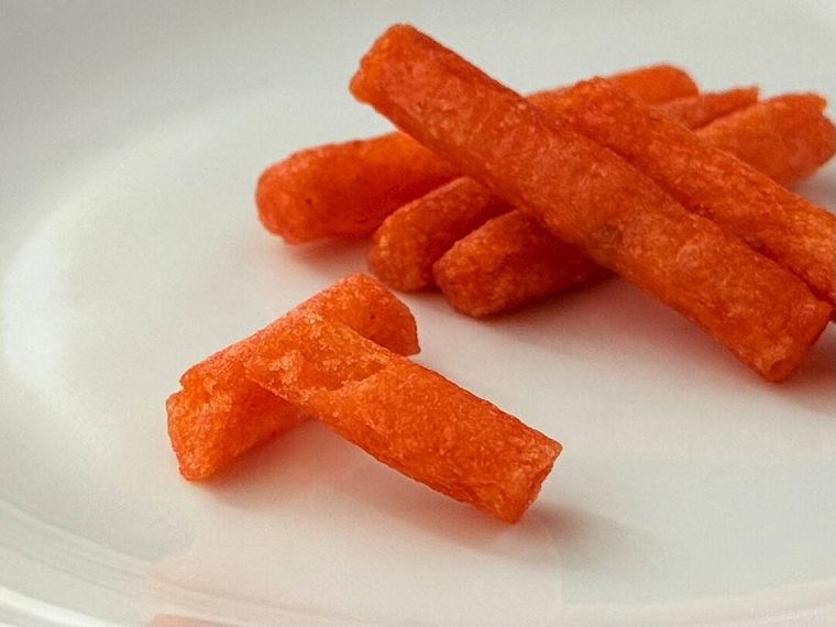 じゃがりこ辛いやつ ブルダック味の断面