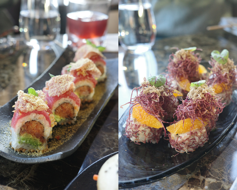 カラフルな寿司ロール