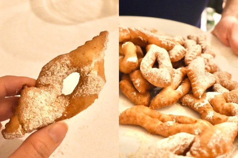 ニュー・ノルディック・キュイジーヌのコース料理のフリットデザートクレイナー