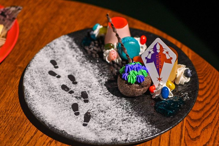 デザートプレートのアップ