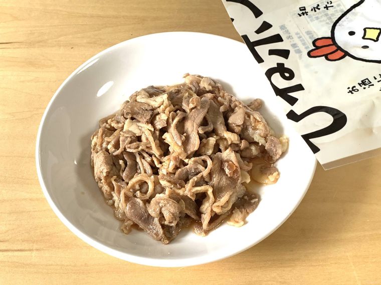 自然解凍した業務スーパーのひねぽんをお皿に取り出した様子