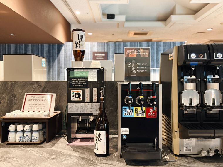 バイキングのアルコールドリンクコーナー
