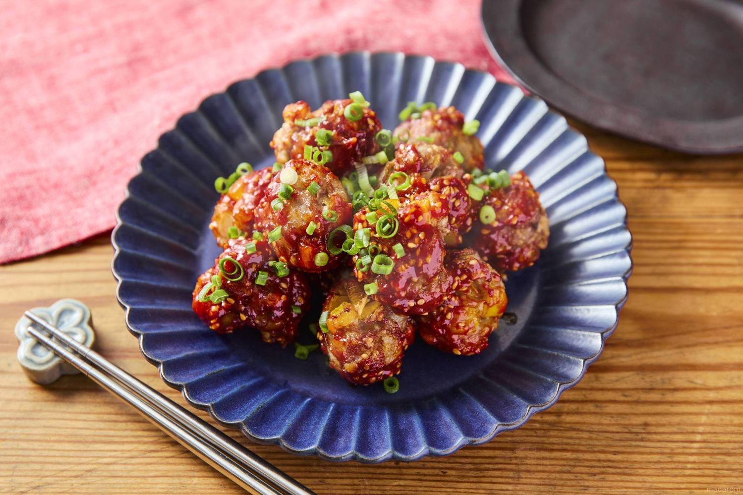 パプリカと豚こま肉のヤンニョムから揚げ