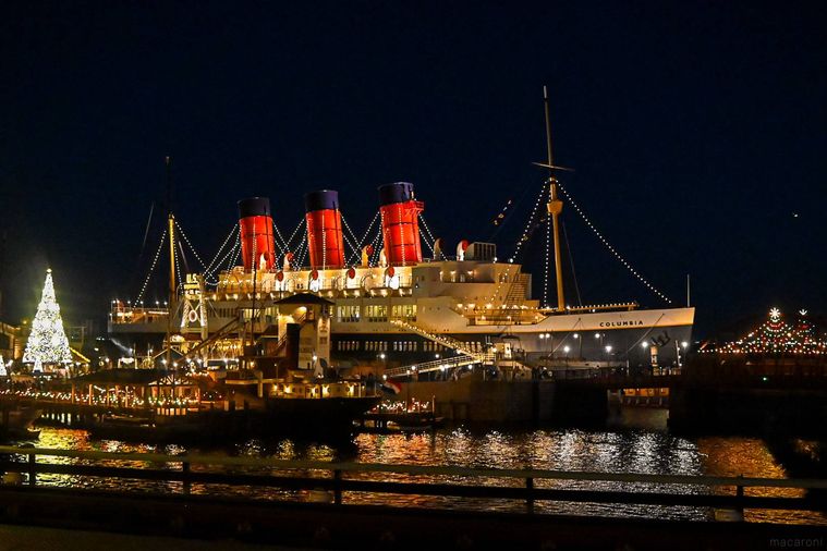 ライトアップした景色