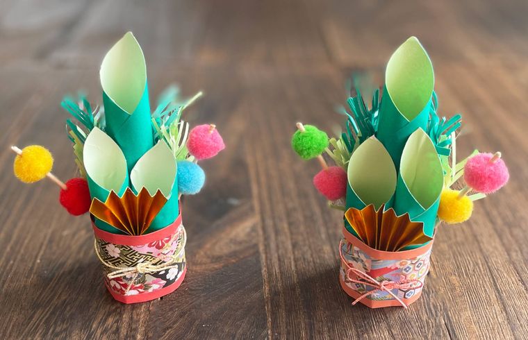 折り紙で作ったミニ門松