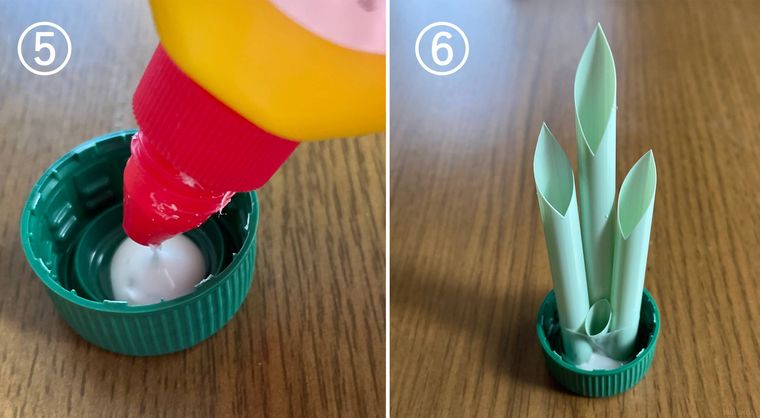 ストロー門松の作り方をコラージュで解説