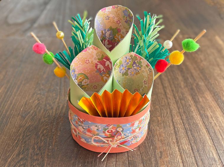 トイレットペーパーの芯で作る門松