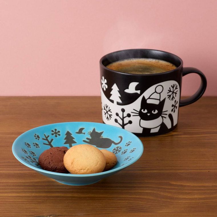 3. 美濃焼 黒ねこ小皿