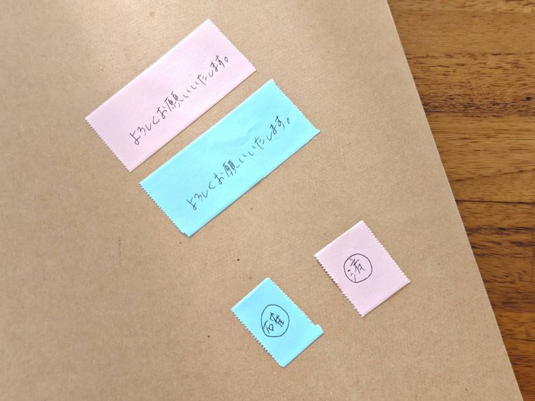 テープふせん紙 2ロール組を使っている様子