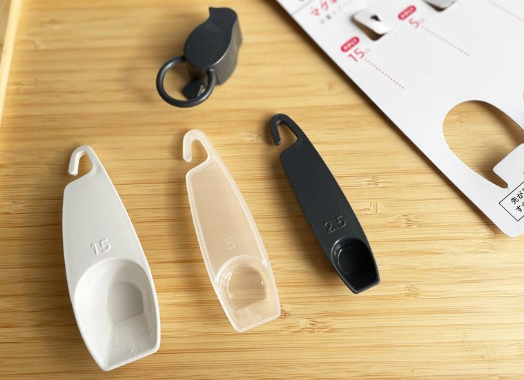 セリアのマグネットリング付き計量スプーン