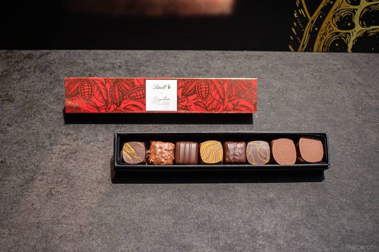 リンツシグネチャープラリネの8個入りボックス