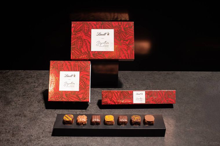 リンツシグネチャープラリネのボックス3種類