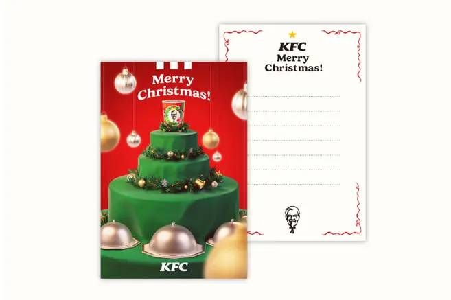 KFCクリスマスレストラン来店者限定のケンタッキーオリジナルクリスマスカード