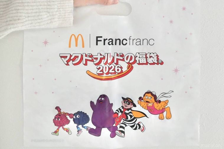 イラストが描かれた白い福袋