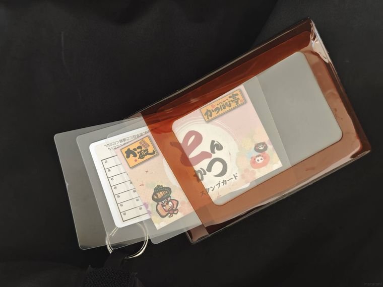 カードホルダーモカ、黒にカードを入れている様子