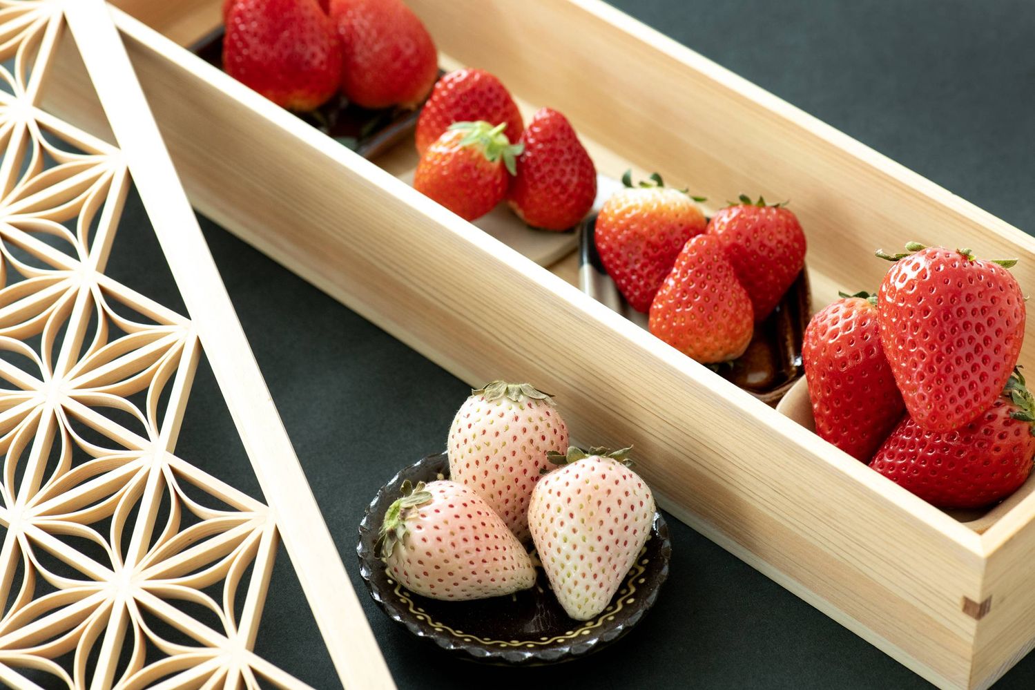 いちごが並んでいる