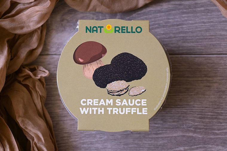 トリュフ入りクリームソースのパッケージ