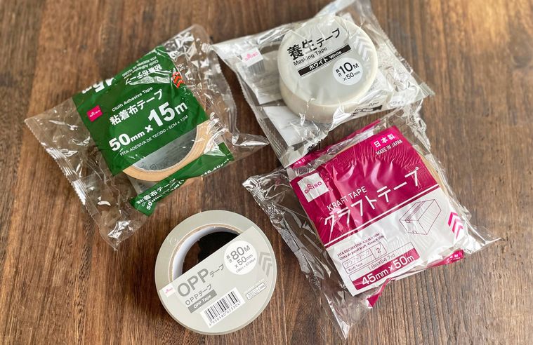 ダイソーで購入したガムテープいろいろ