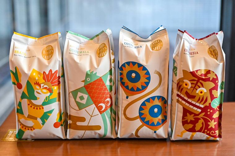 コーヒー豆のパッケージのデザイン