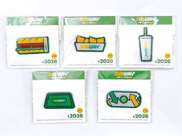 サブウェイ 2026 福袋のピンバッチ5種