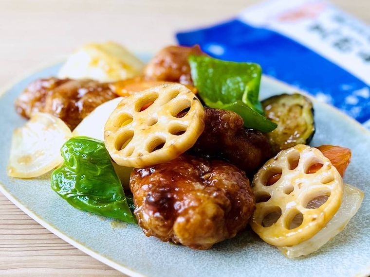 鶏と野菜の黒酢あん