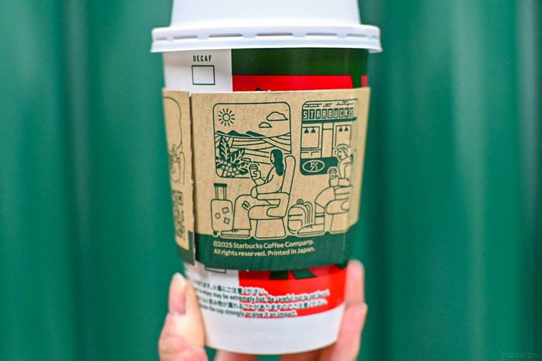 カップにつけたスリーブのアップ