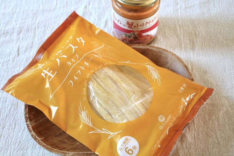 紅ずわい蟹のトマトクリームソースと生パスタ フィットチーネ