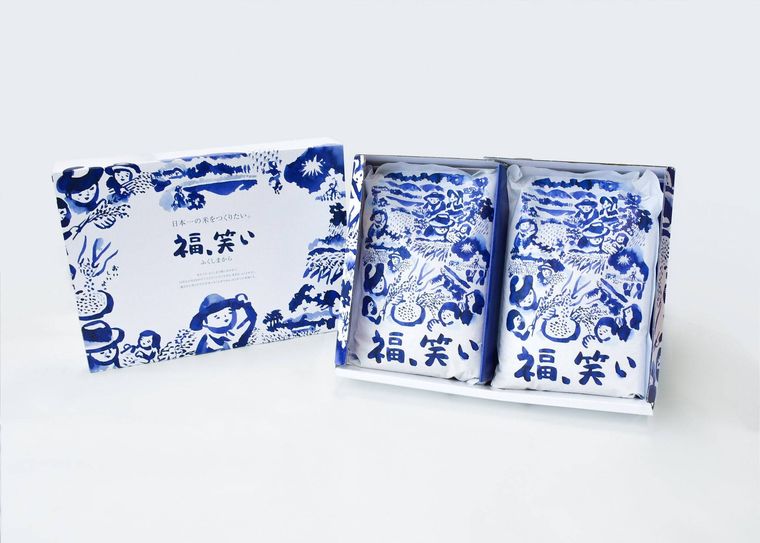 1. 福、笑いギフトBOX2kg2個