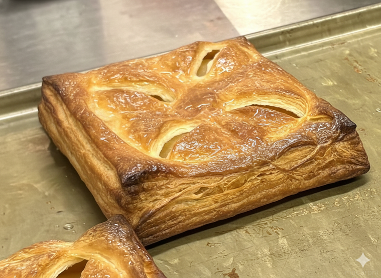 オーブンから取り出した手作りりんごパイ