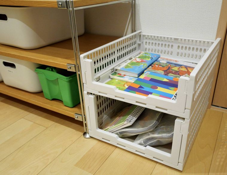 お絵描きセットとパズル収納