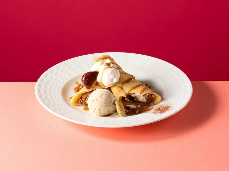 2. マロンと塩キャラメルのロールクレープ