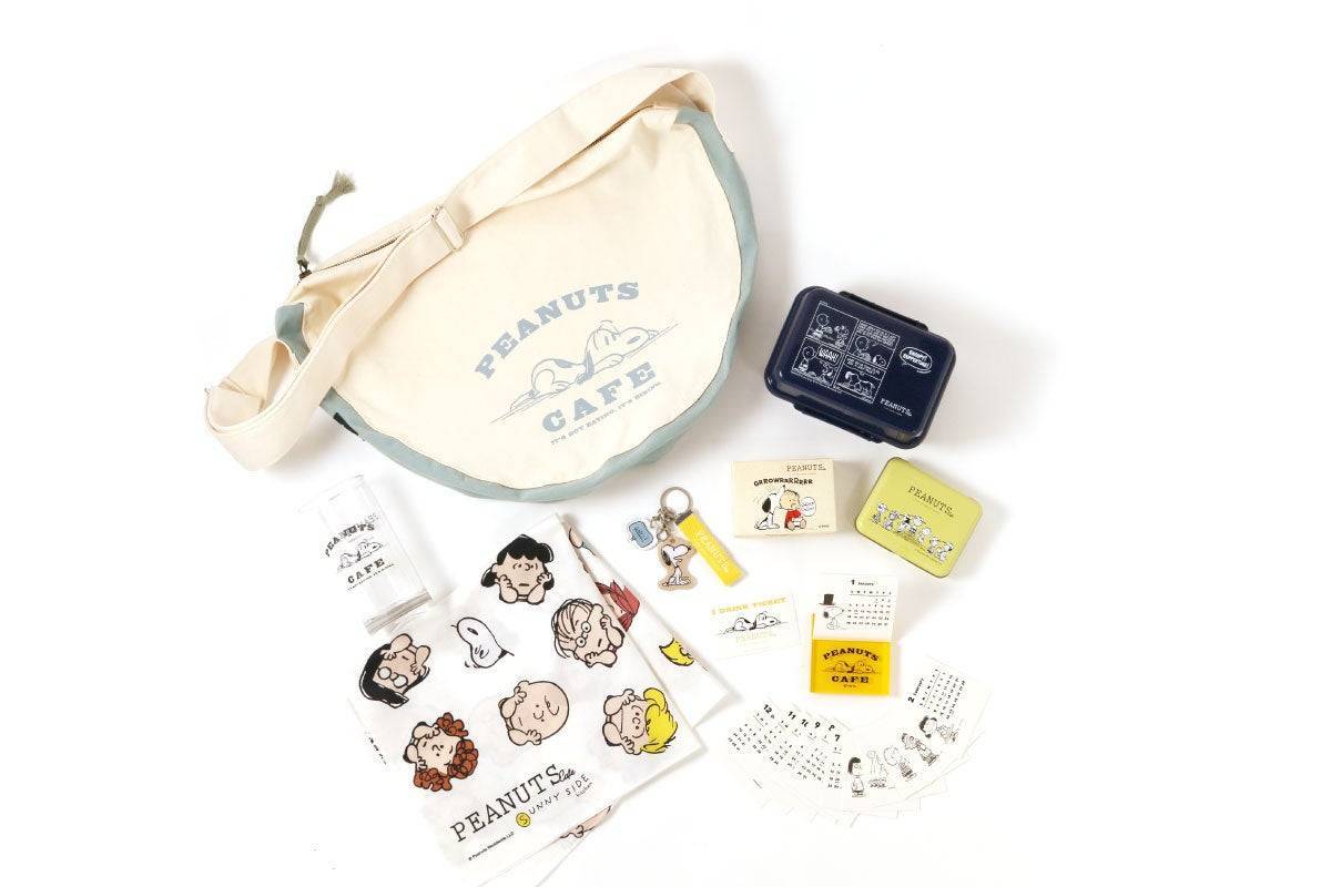 PEANUTS Cafe 2026 LUCKY BAG ベーシック アイボリー PEANUTS Cafeの2026年LUCKY BAGが登場！限定バッグやカレンダー入りで
