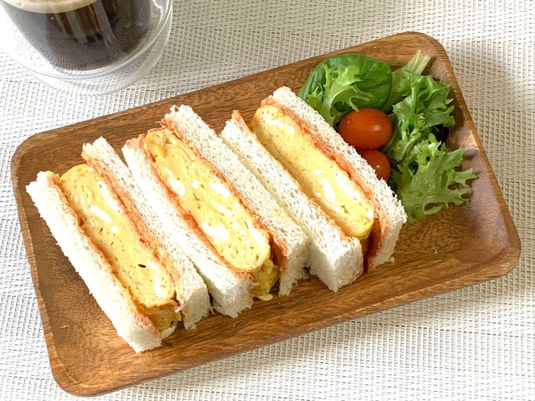 業務スーパートマトケチャップ 1kgを使った厚焼き玉子のサンドイッチ